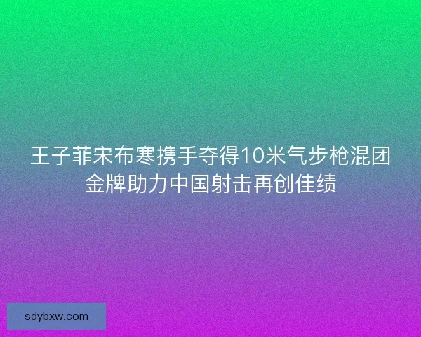 王子菲宋布寒携手夺得10米气步枪混团金牌助力中国射击再创佳绩 王子菲宋布寒携手夺得10米气步枪混团金牌助力中国射击再创佳绩