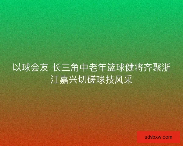 以球会友 长三角中老年篮球健将齐聚浙江嘉兴切磋球技风采