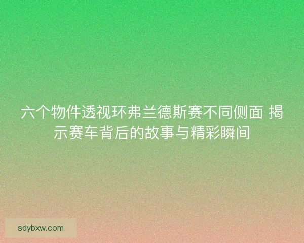 六个物件透视环弗兰德斯赛不同侧面 揭示赛车背后的故事与精彩瞬间